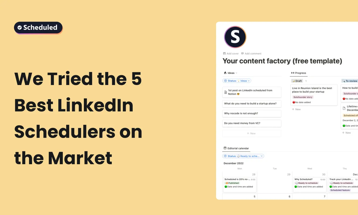 We Tried the 5 Best LinkedIn Schedulers on the Market