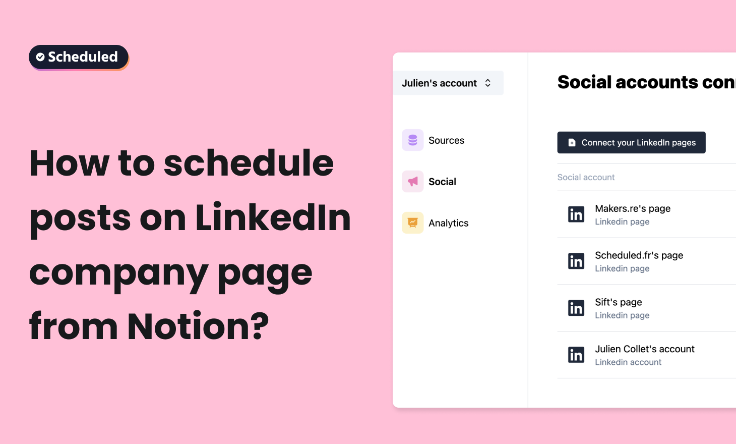 A Complete Guide to Scheduling LinkedIn Posts on Company Pages with Notion