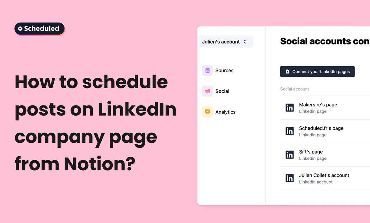 A Complete Guide to Scheduling LinkedIn Posts on Company Pages with Notion
